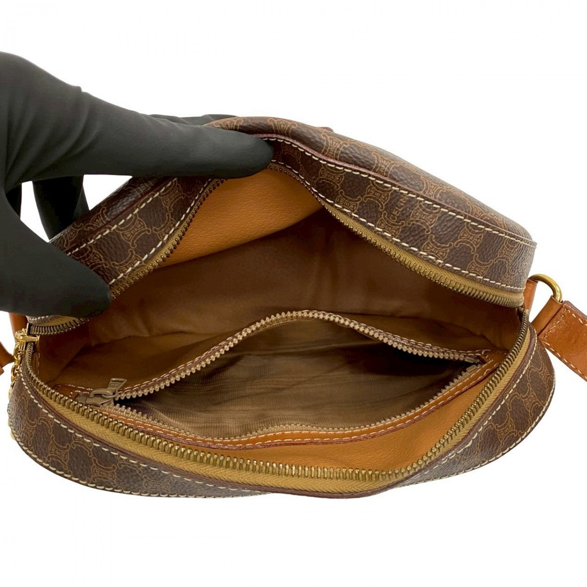 Celine Shoulder Bag Leather Brown