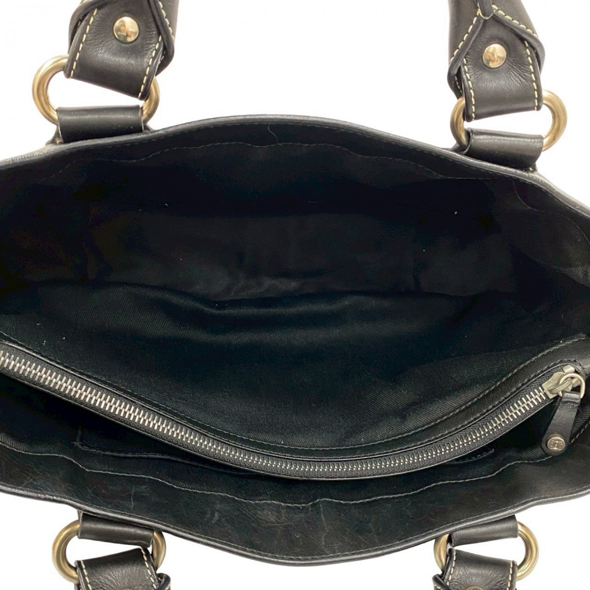 Celine Handbag Leather Black Boogie Bag