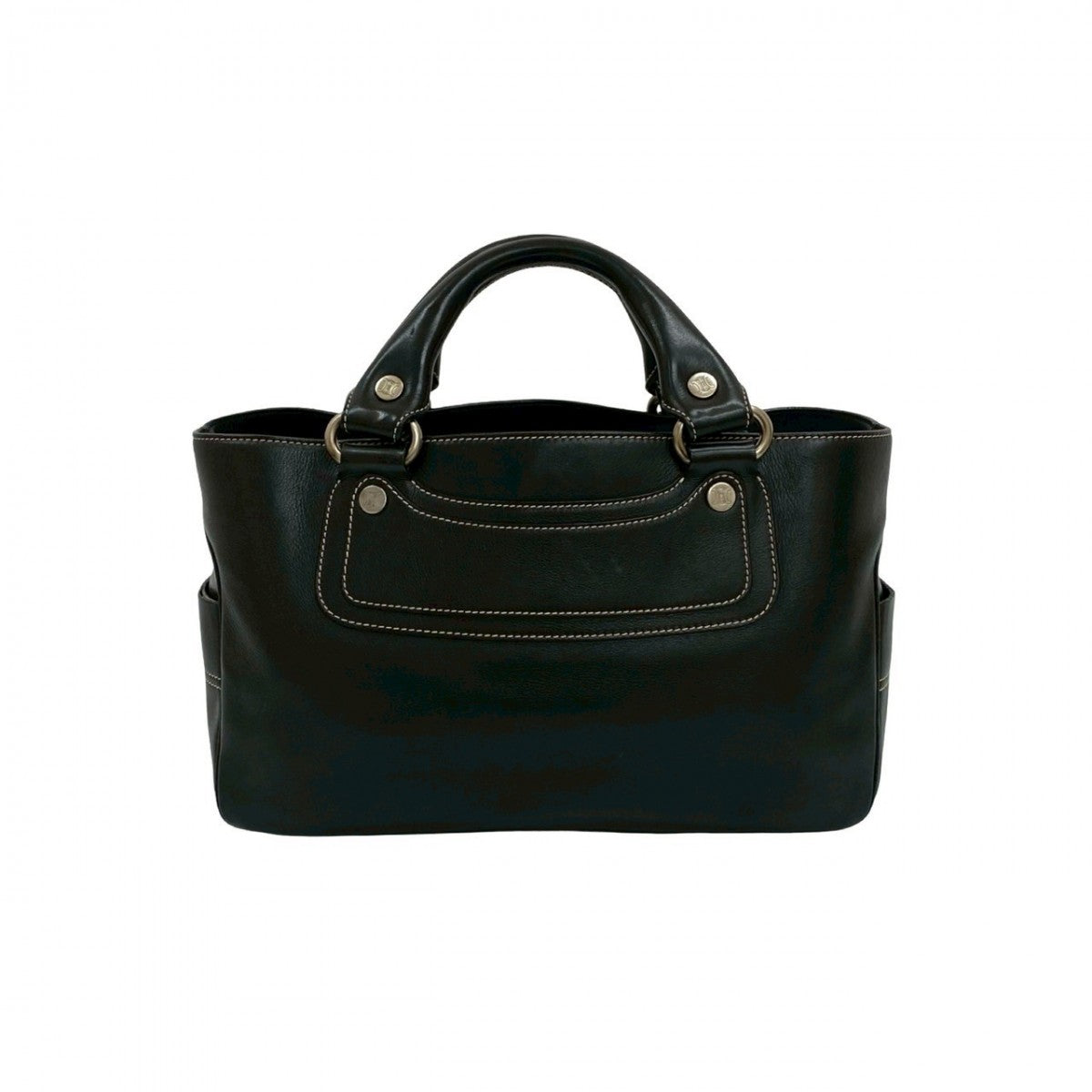 Celine Handbag Leather Black Boogie Bag