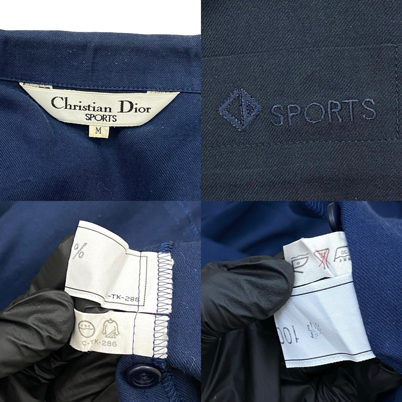 Dior Long Sleeve Shirt Cotton Navy Sports M