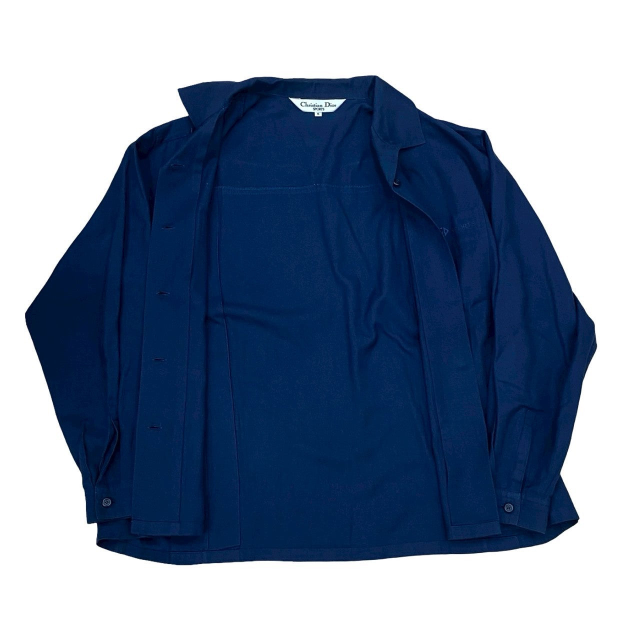 Dior Long Sleeve Shirt Cotton Navy Sports M