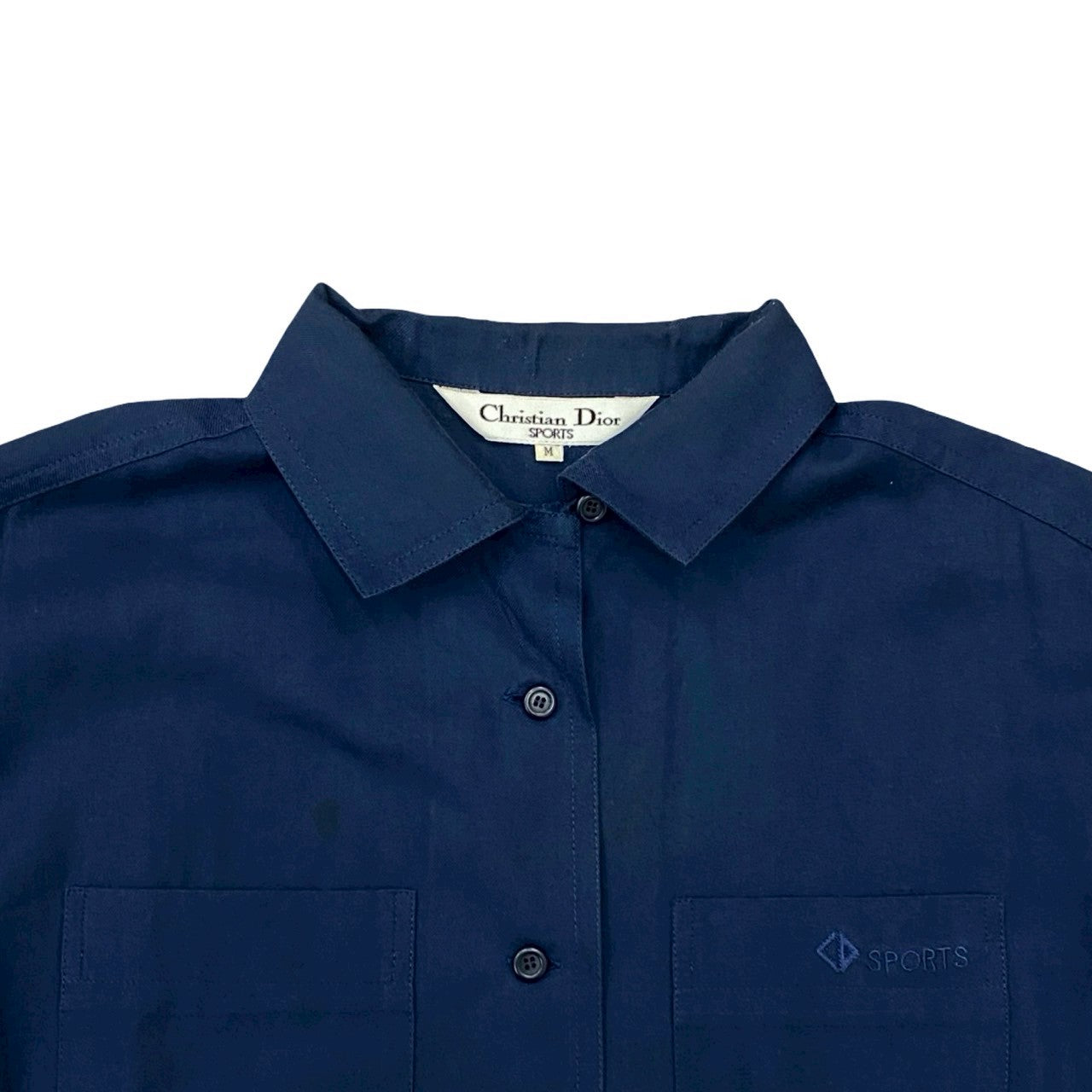 Dior Long Sleeve Shirt Cotton Navy Sports M