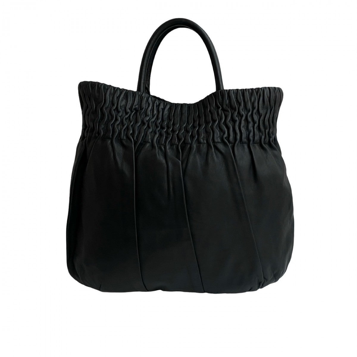 Prada Shoulder Bag Leather Black