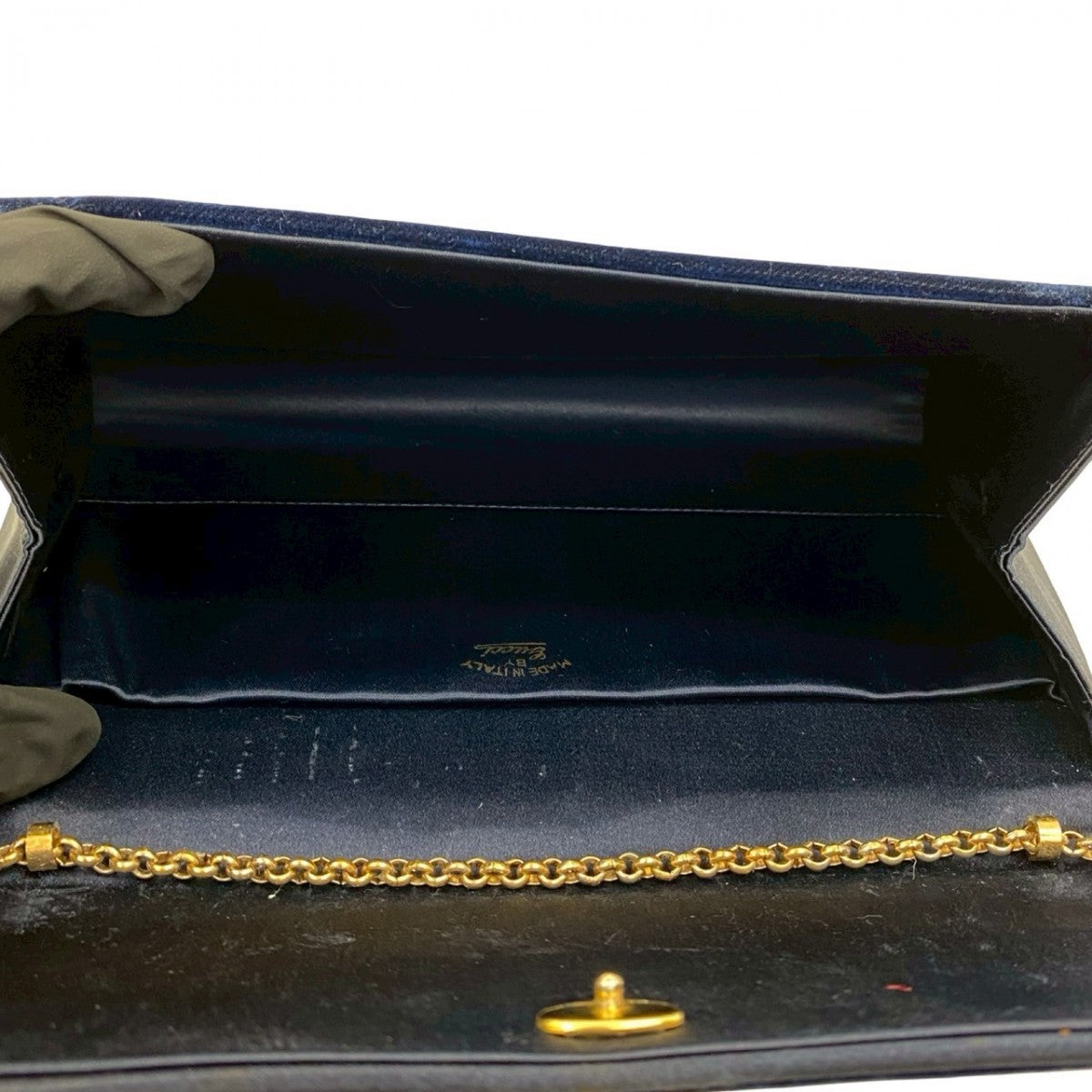 Gucci Shoulder Bag Velor Navy