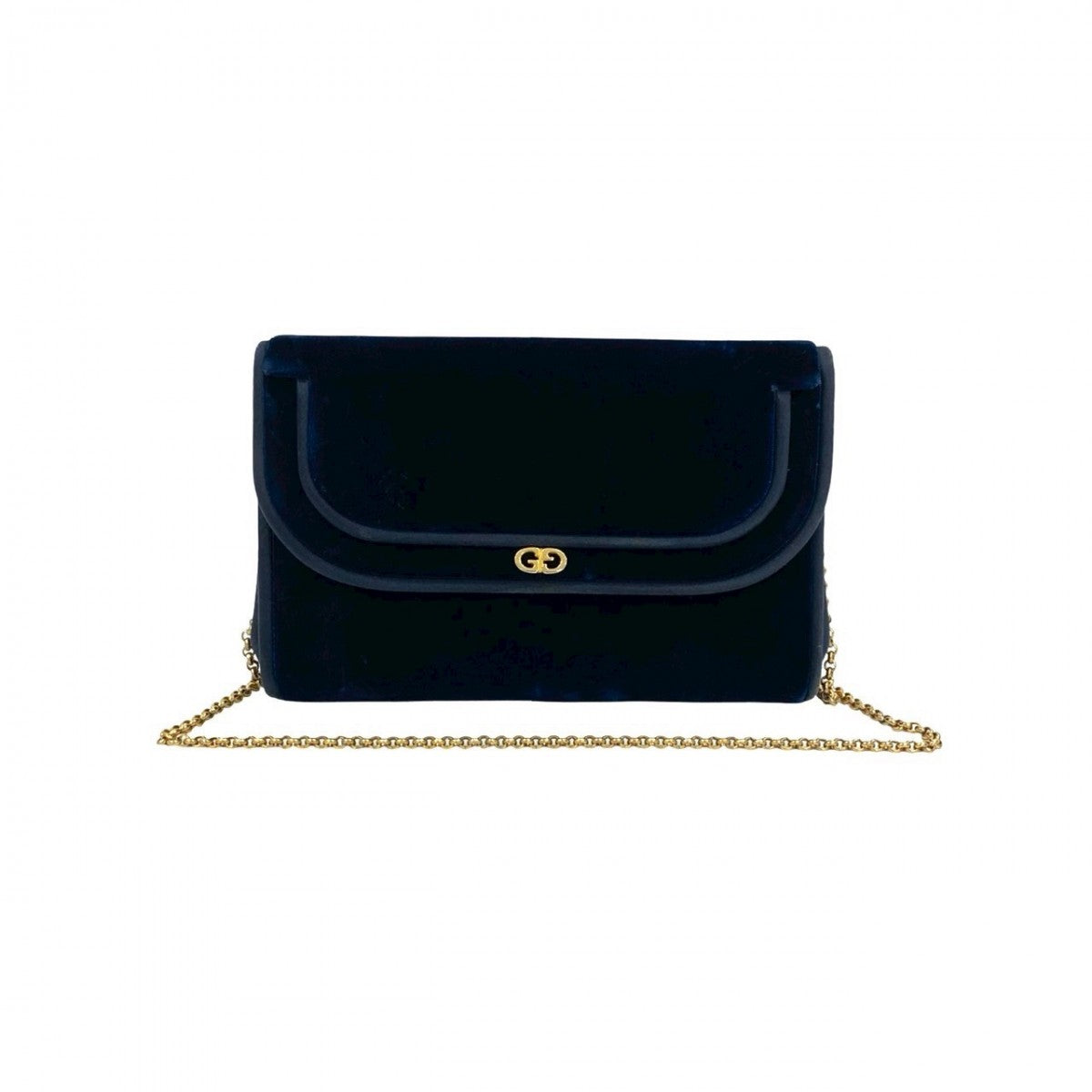 Gucci Shoulder Bag Velor Navy