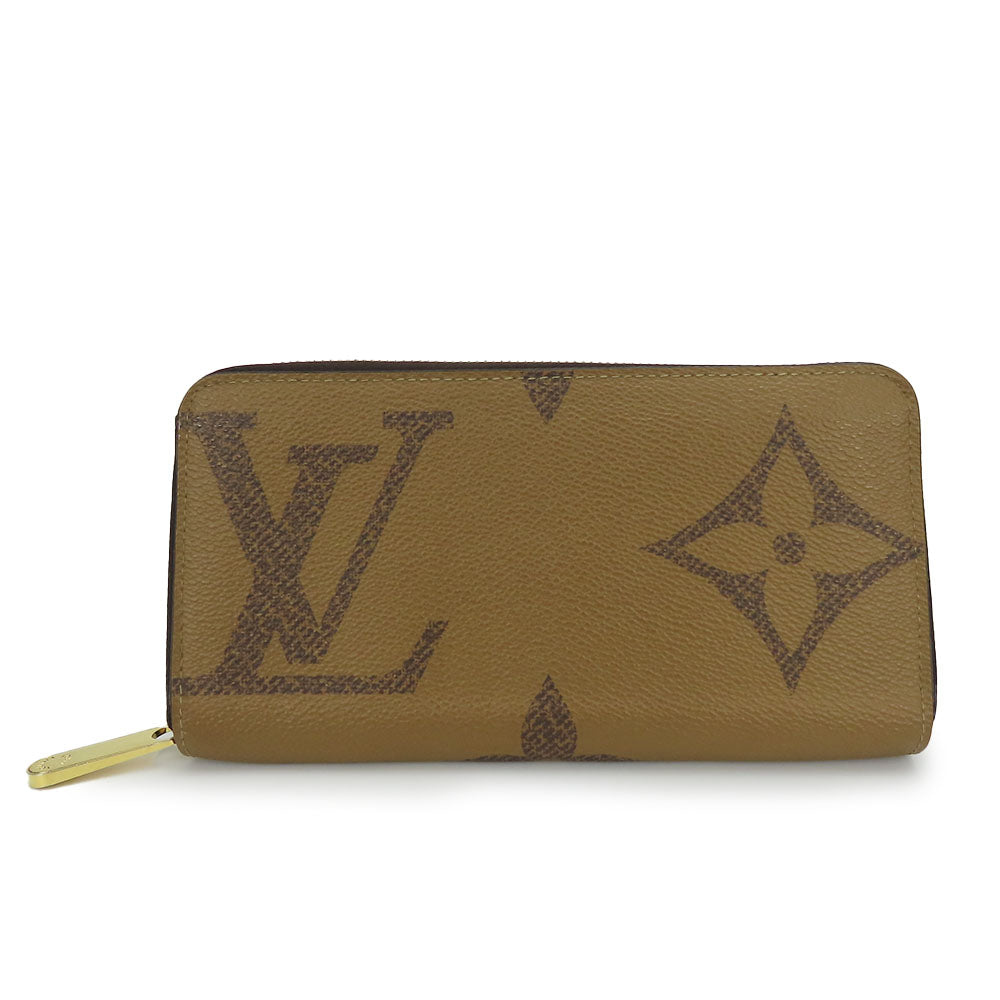 Louis Vuitton Long Wallet Purse M69353 Monogram Giant Reverse Brown Zippy Wallet Women(Unisex)
