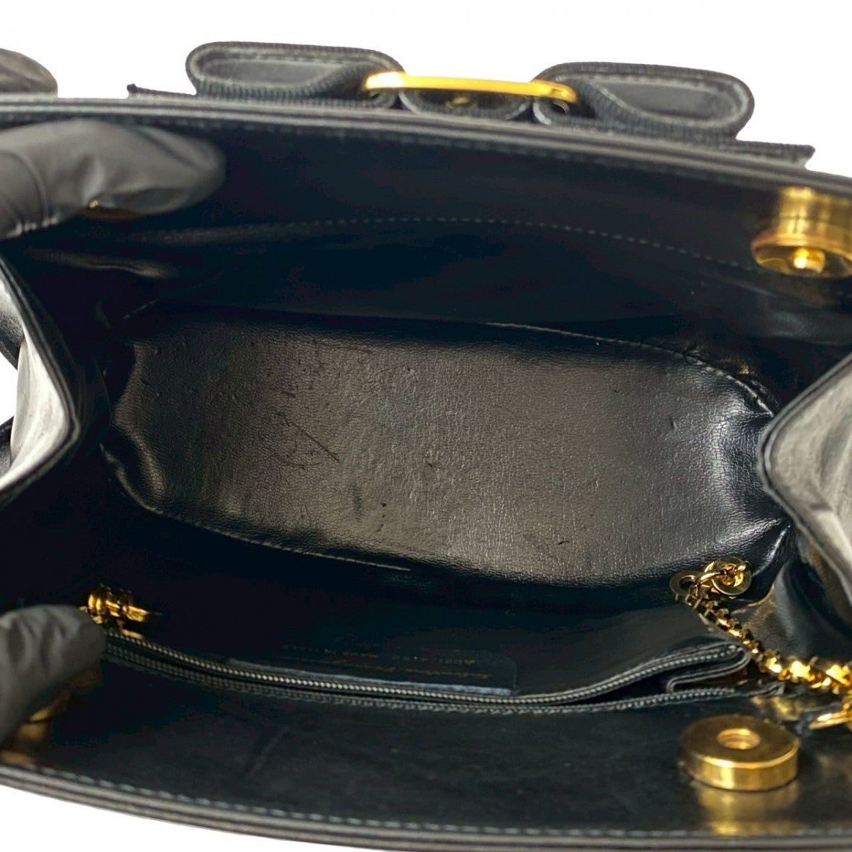 Salvatore Ferragamo Shoulder Bag Calfskin Black