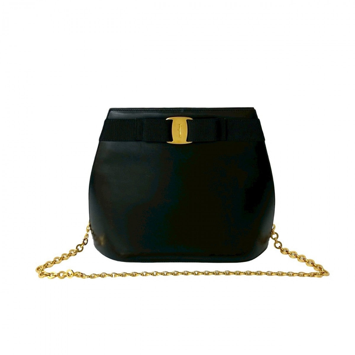Salvatore Ferragamo Shoulder Bag Calfskin Black