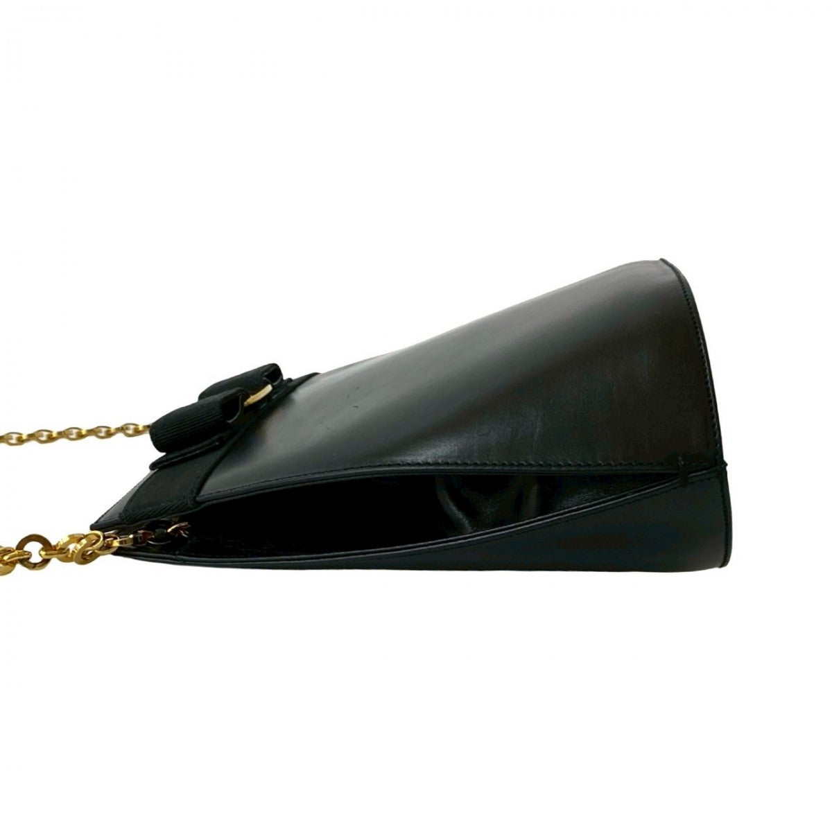 Salvatore Ferragamo Shoulder Bag Calfskin Black