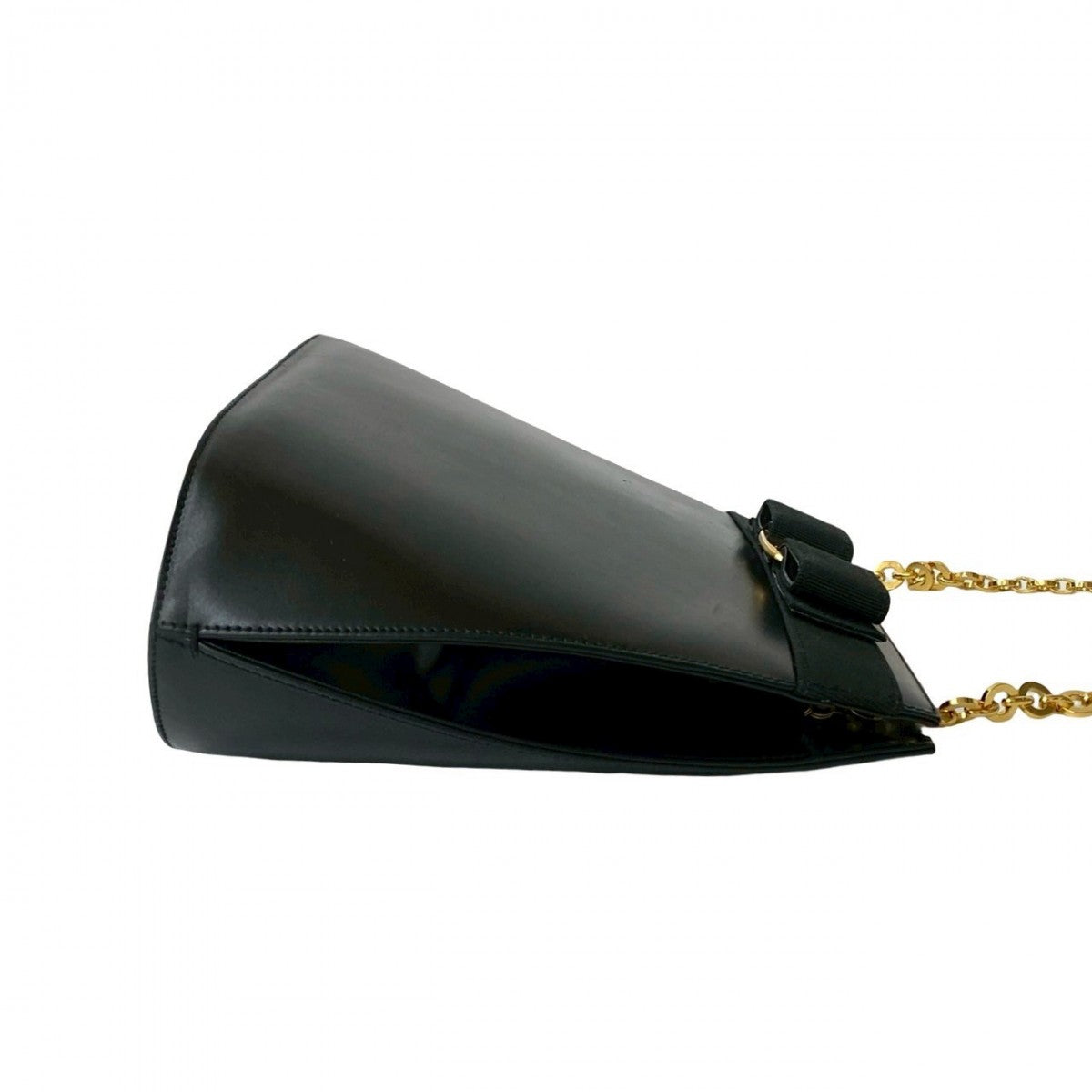 Salvatore Ferragamo Shoulder Bag Calfskin Black