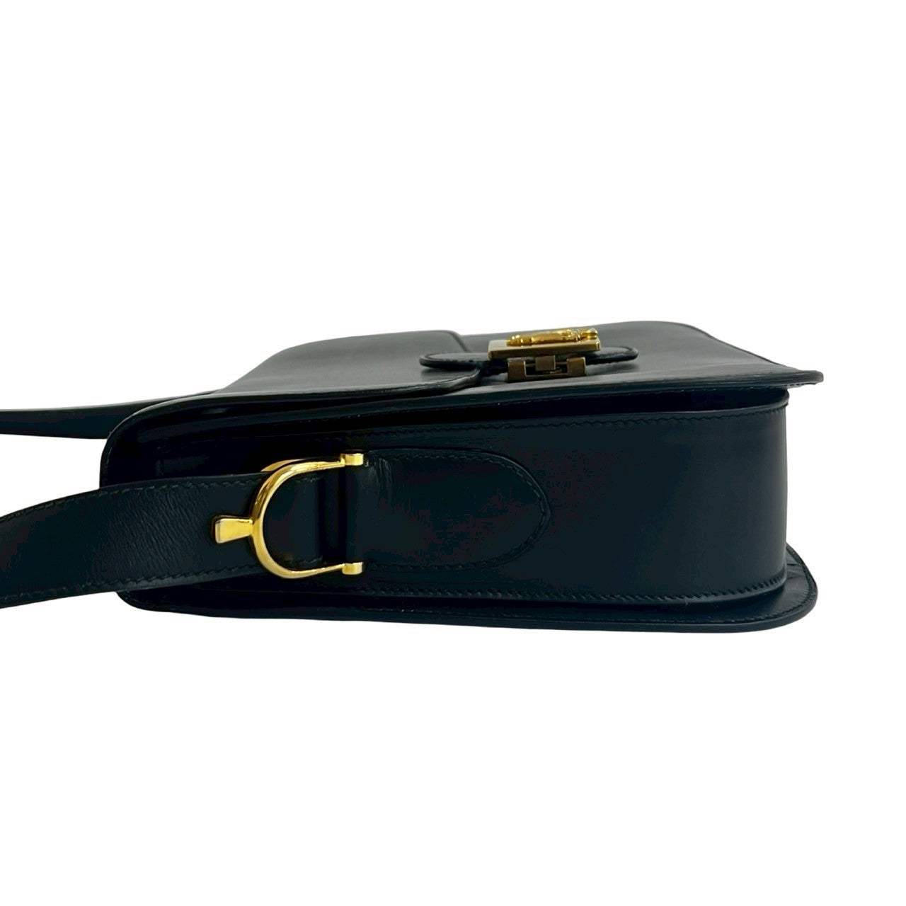 Celine Shoulder Bag Leather Black