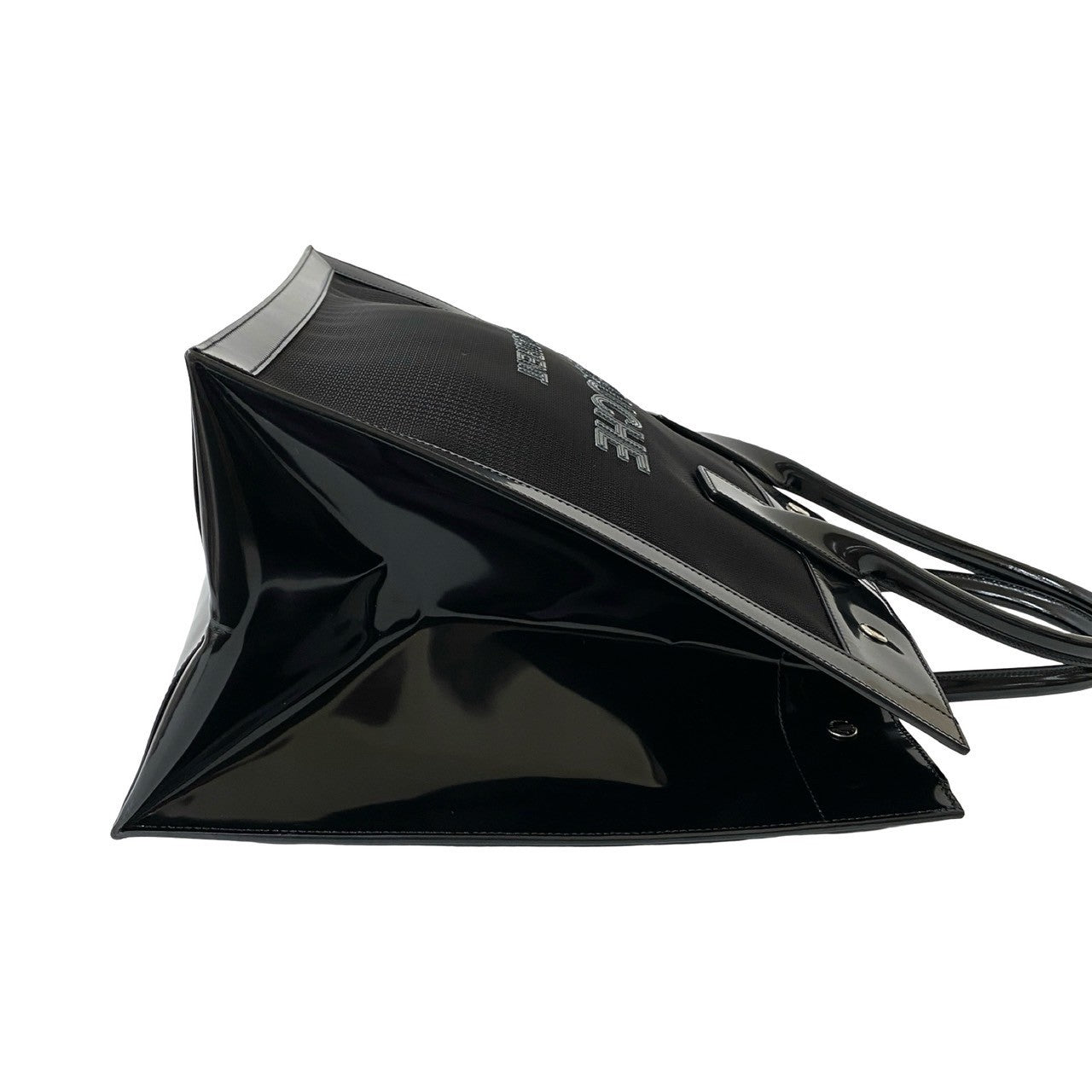 Yves Saint Laurent Tote Bag Patent Leather Black Rive Gauche Tote Bag