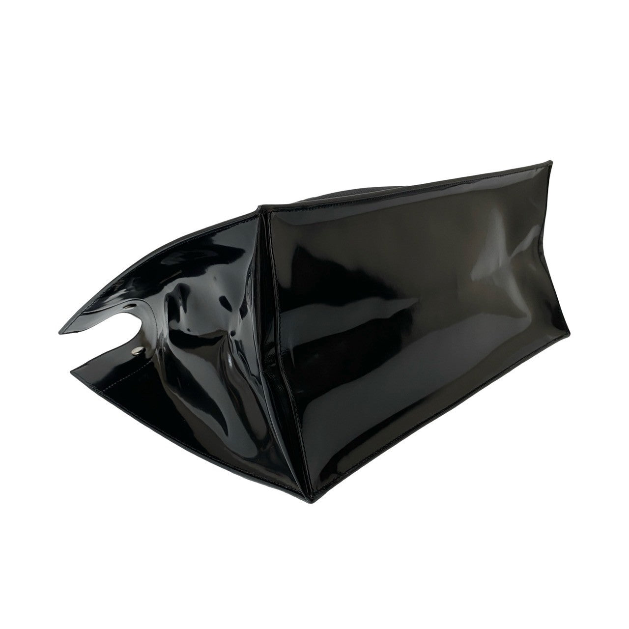 Yves Saint Laurent Tote Bag Patent Leather Black Rive Gauche Tote Bag
