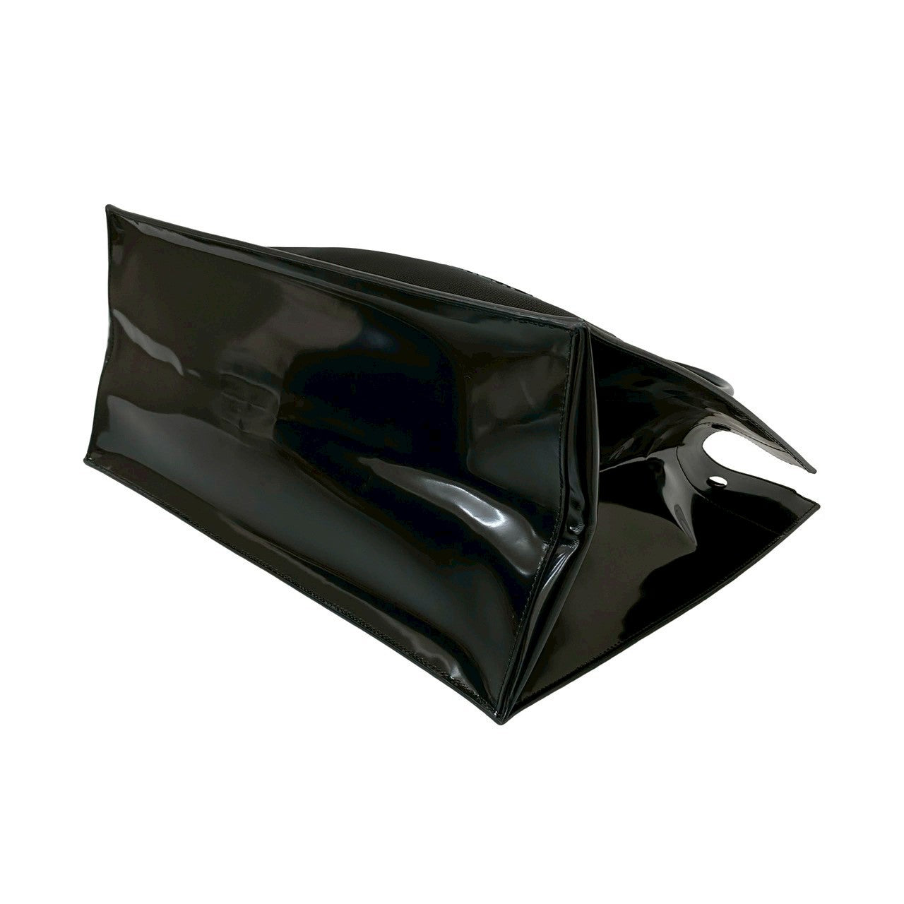 Yves Saint Laurent Tote Bag Patent Leather Black Rive Gauche Tote Bag