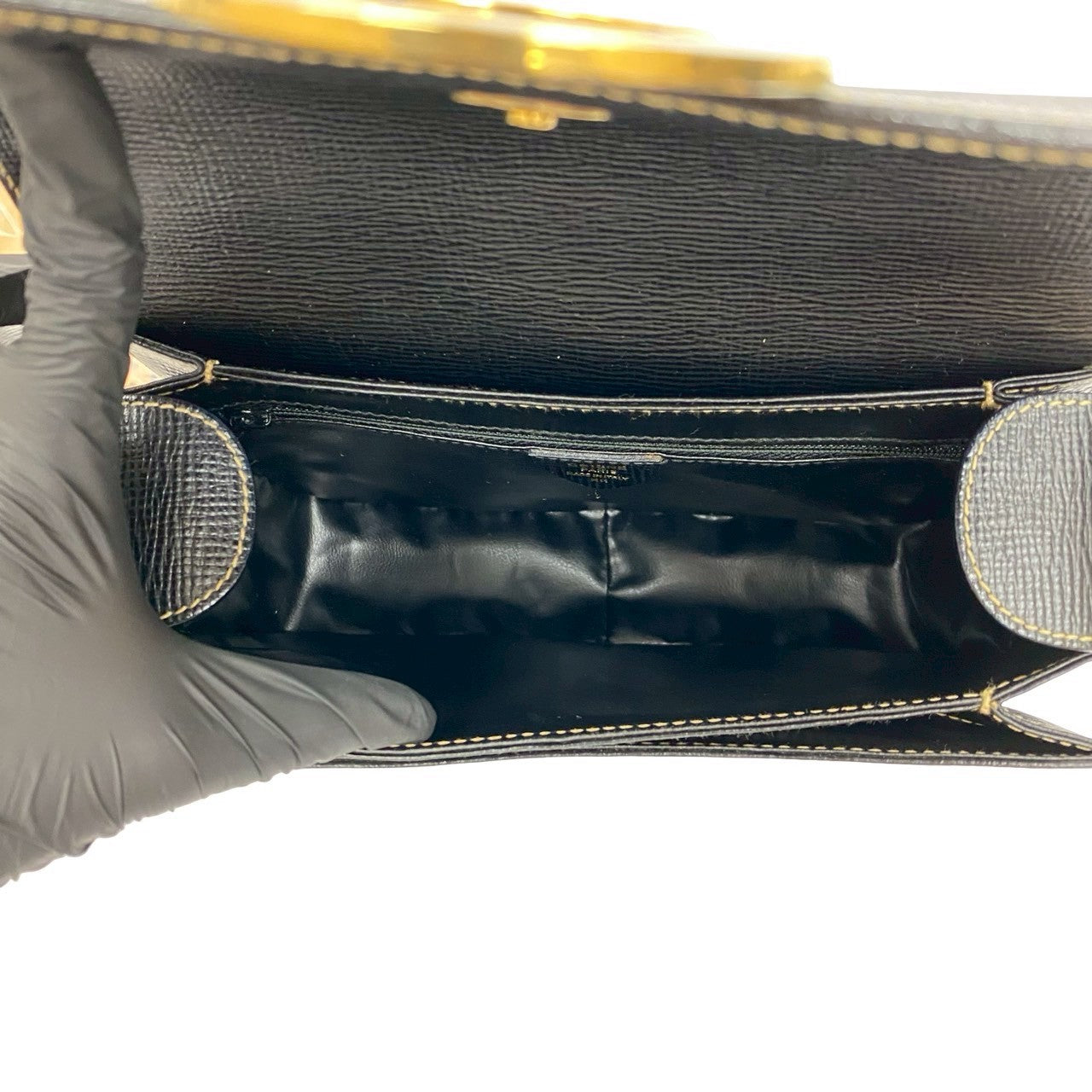 Celine Shoulder Bag Leather Black