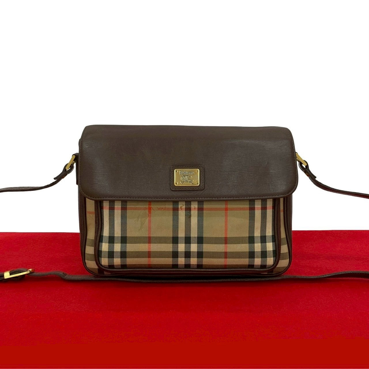 Burberry Shoulder Bag Leather Brown