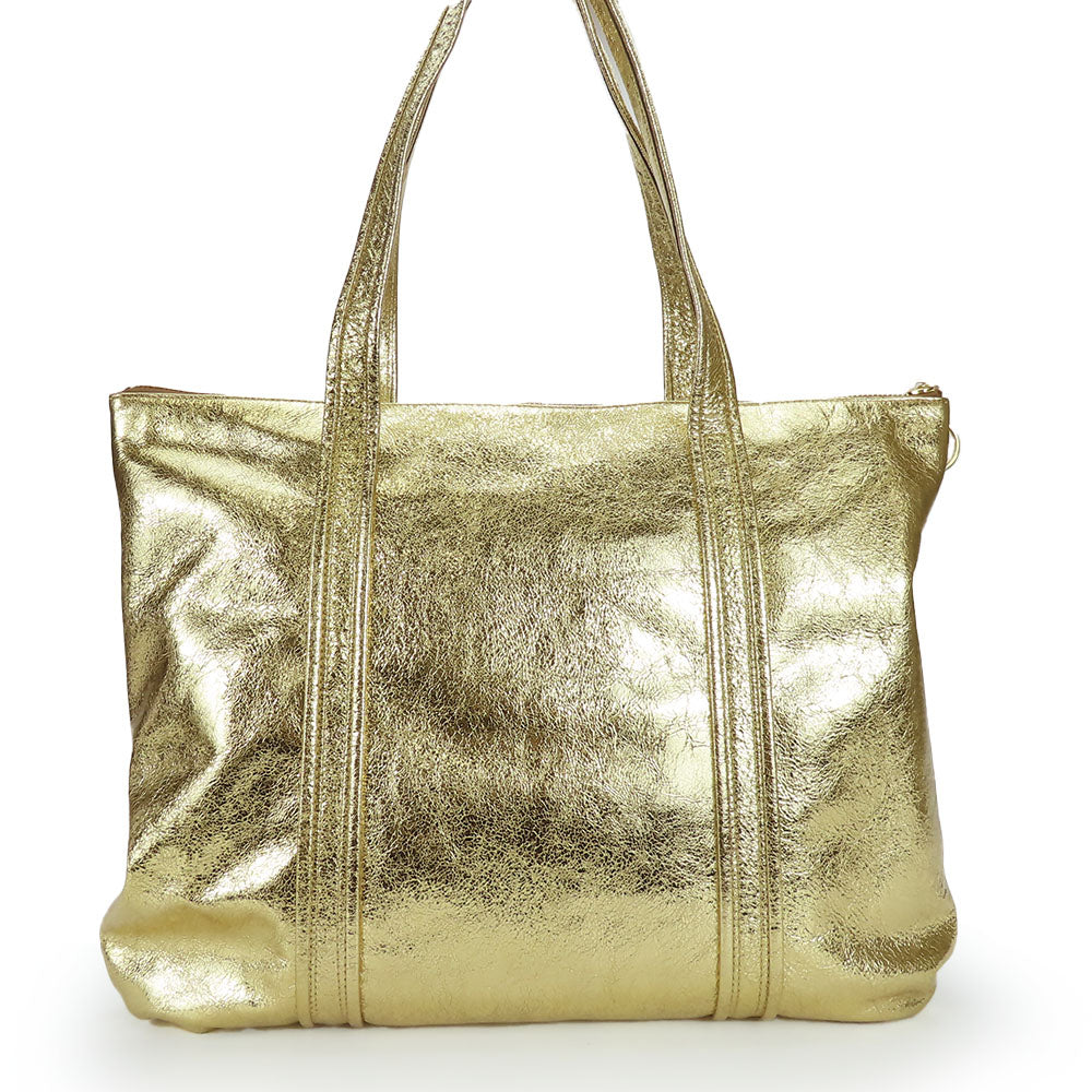 Coach Tote Bag 13820 Leather Gold Poppy Women