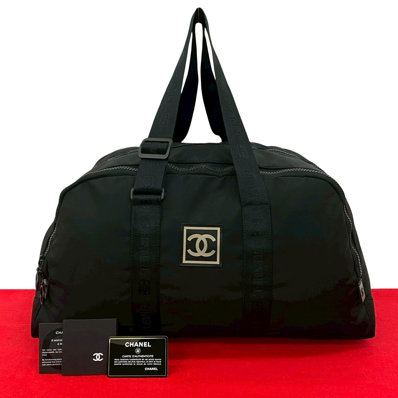 Chanel Shoulder Bag Nylon Black