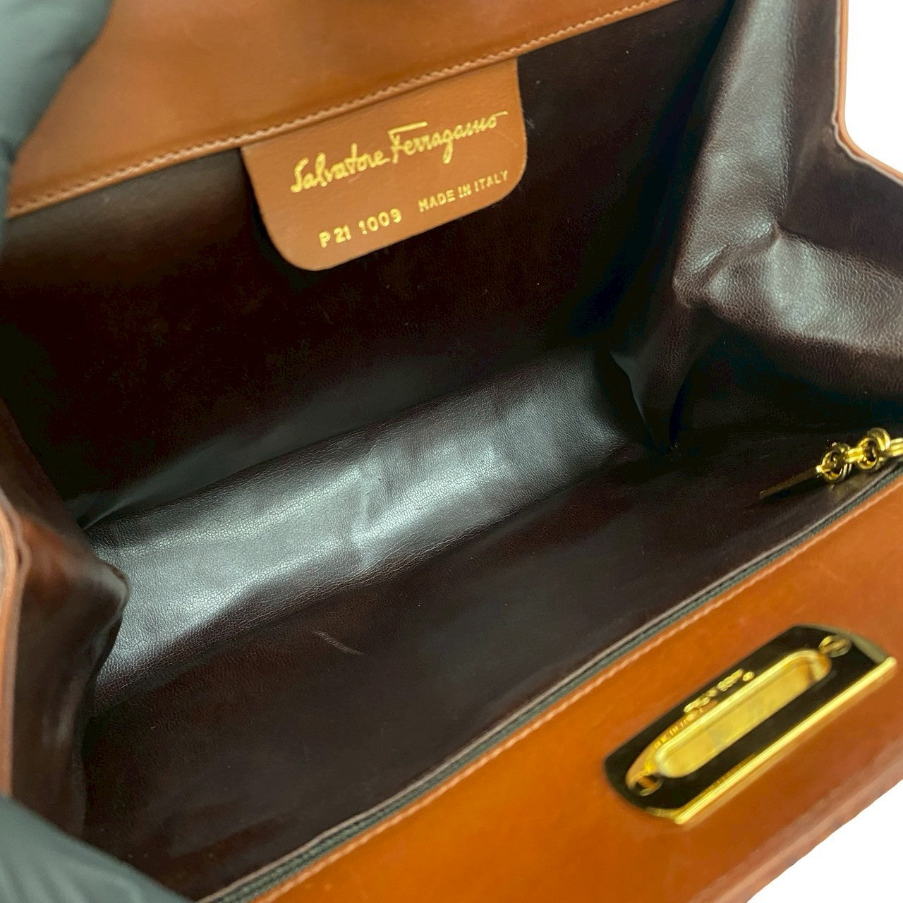 Salvatore Ferragamo Shoulder Bag Leather Brown