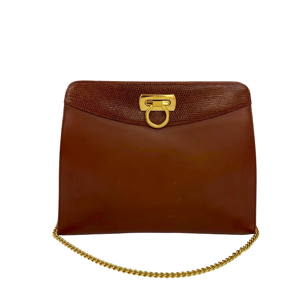Salvatore Ferragamo Shoulder Bag Leather Brown
