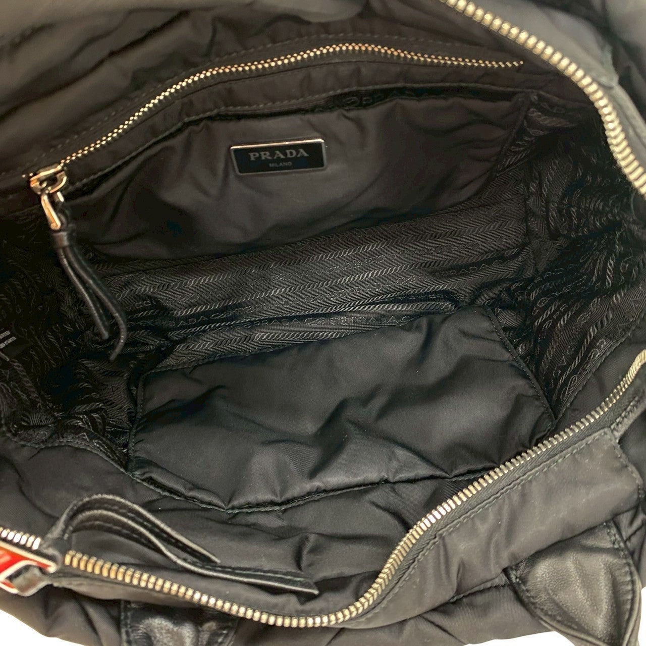 Prada Shoulder Bag Nylon Black Re-Nylon Small Padded Tote