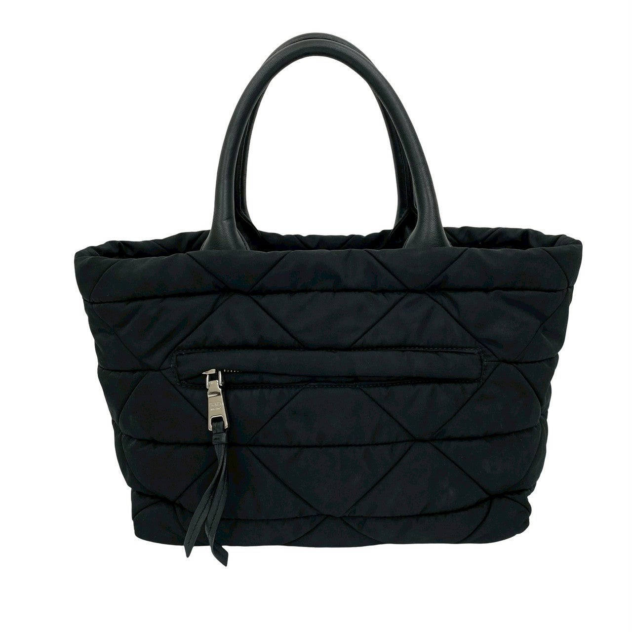 Prada Shoulder Bag Nylon Black Re-Nylon Small Padded Tote