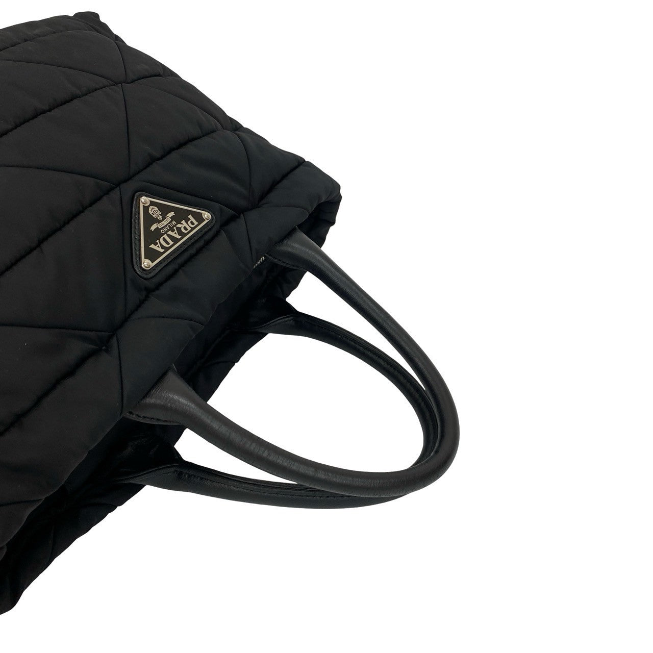 Prada Shoulder Bag Nylon Black Re-Nylon Small Padded Tote