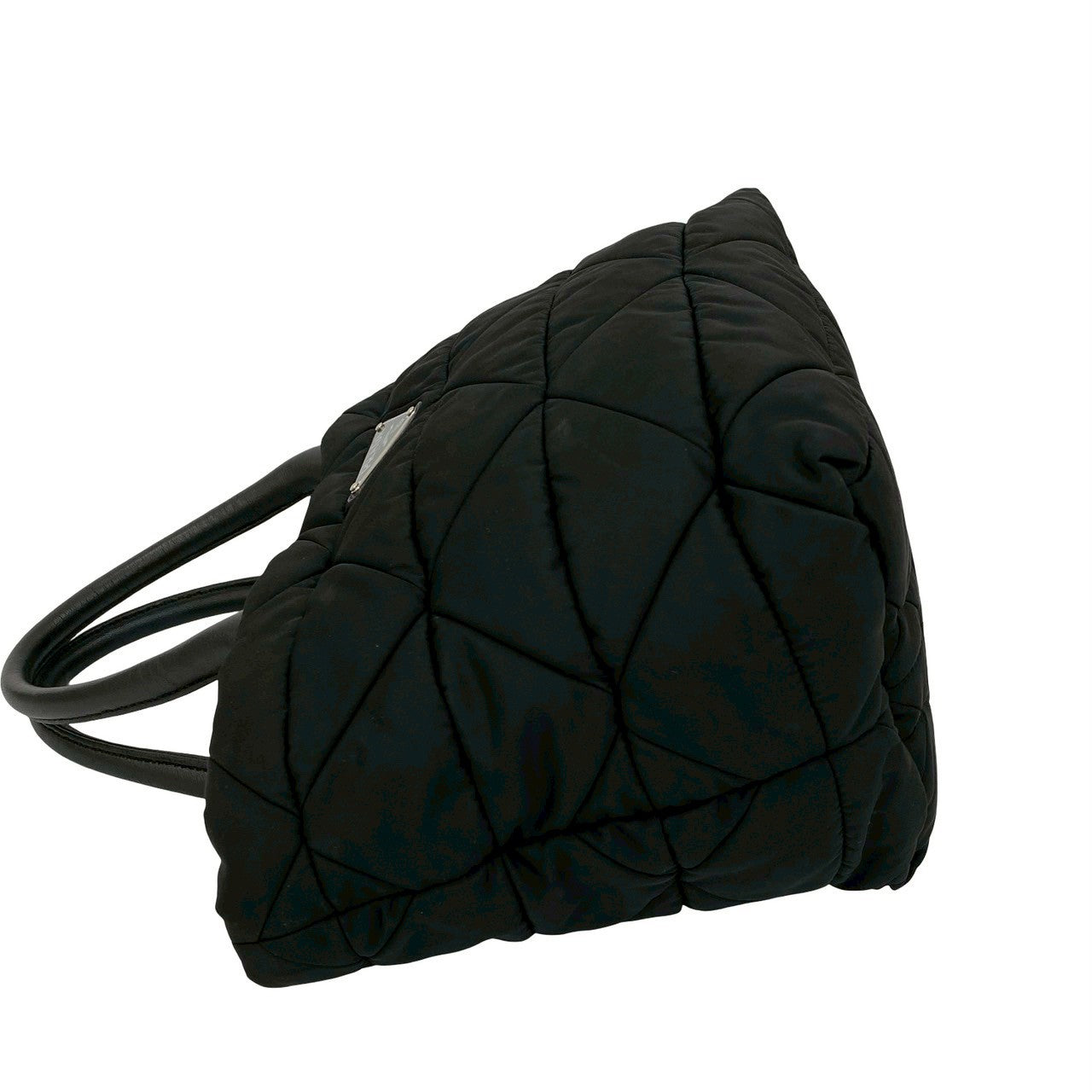 Prada Shoulder Bag Nylon Black Re-Nylon Small Padded Tote