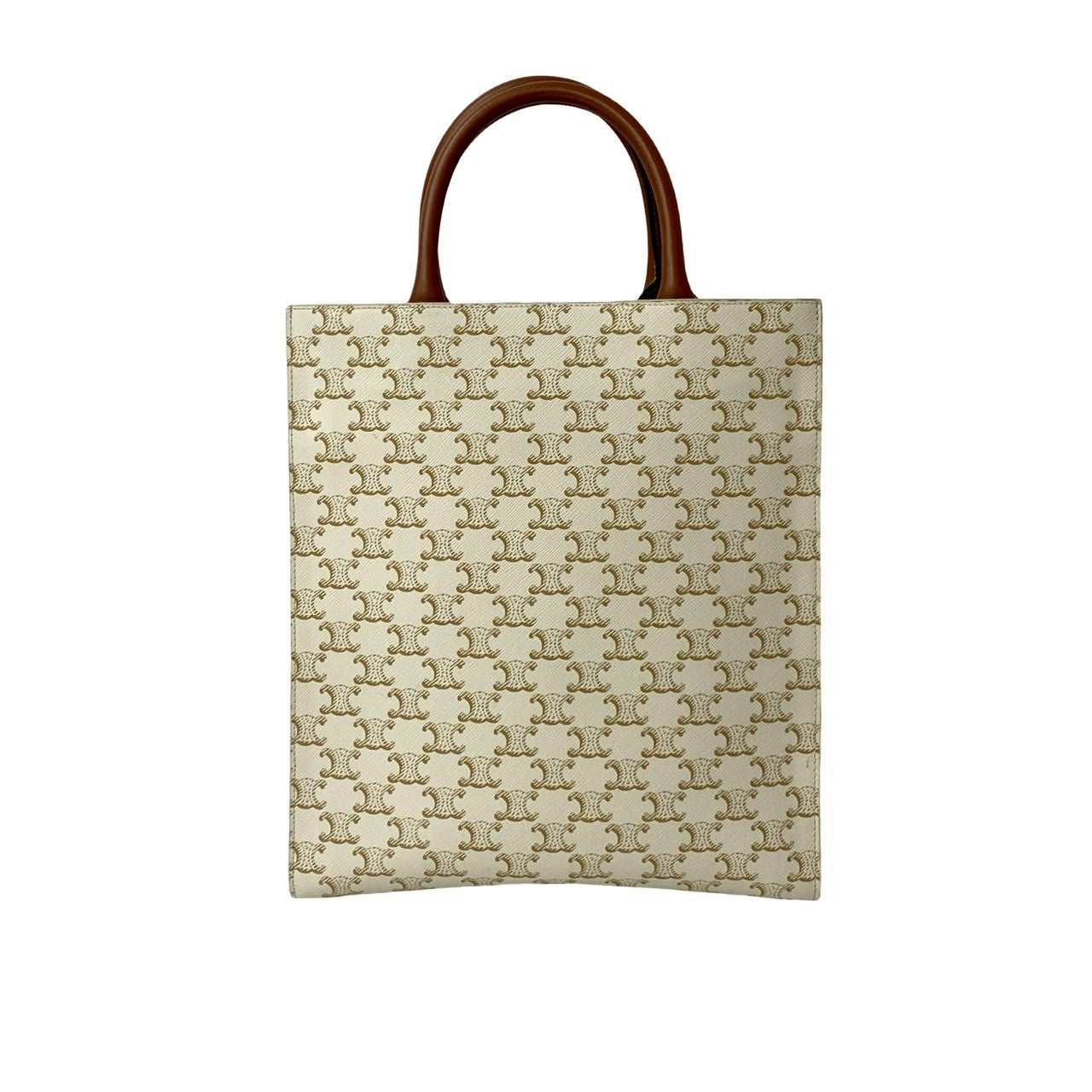 Celine Shoulder Bag Leather White Bar Tikal Kaba Small