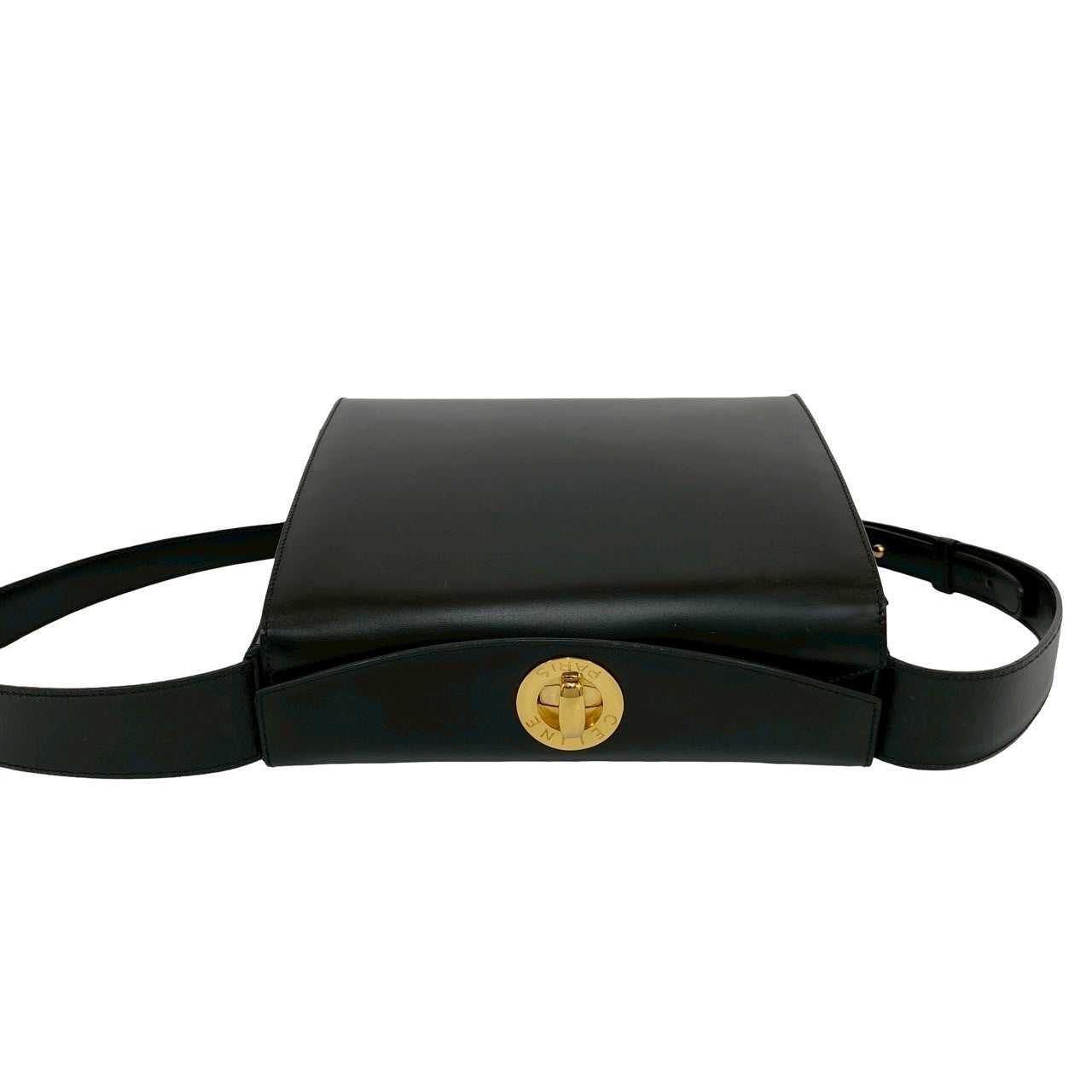 Celine Shoulder Bag Leather Black