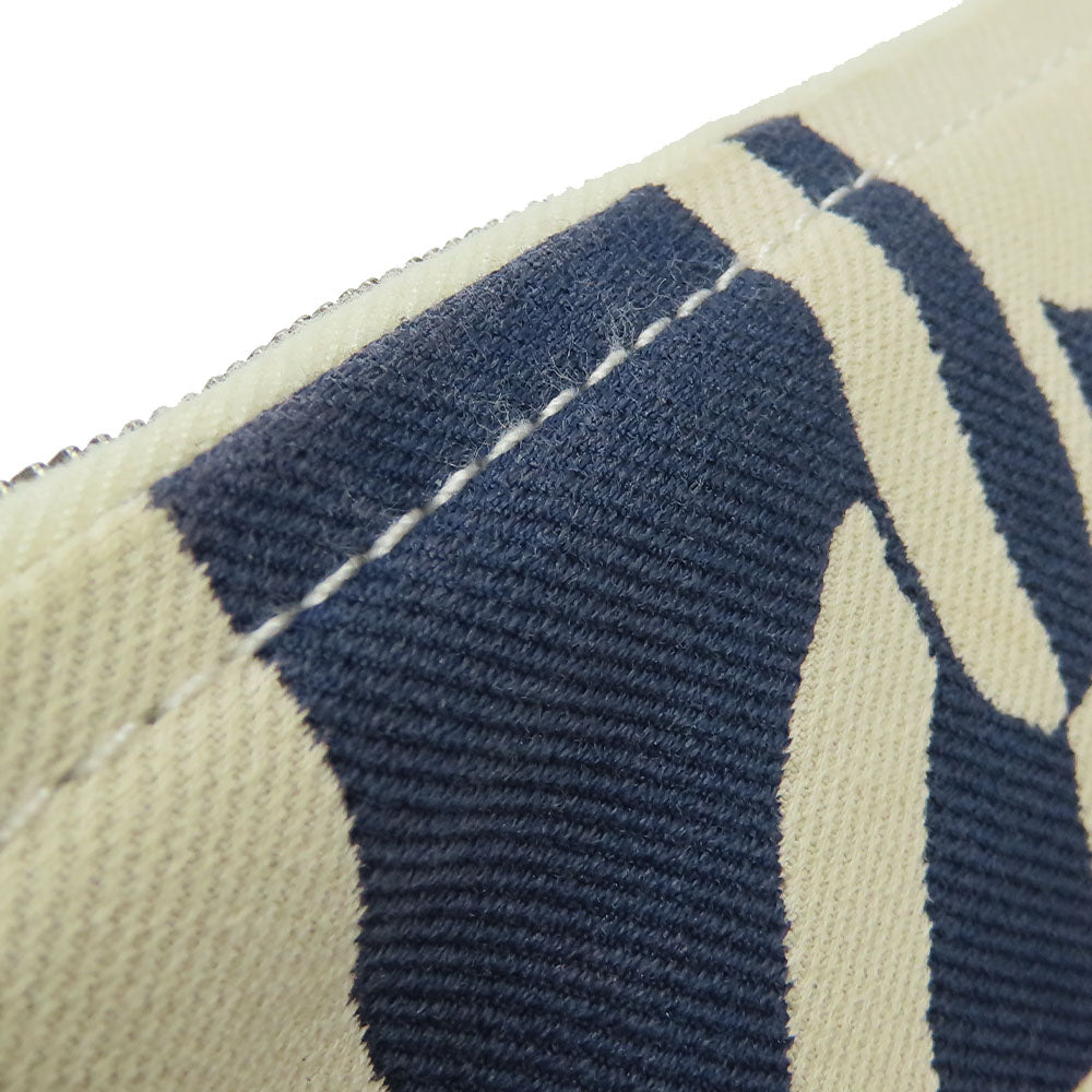 Hermes Pouch Canvas Navy Chene Dunkle Truth Flat Gm Women