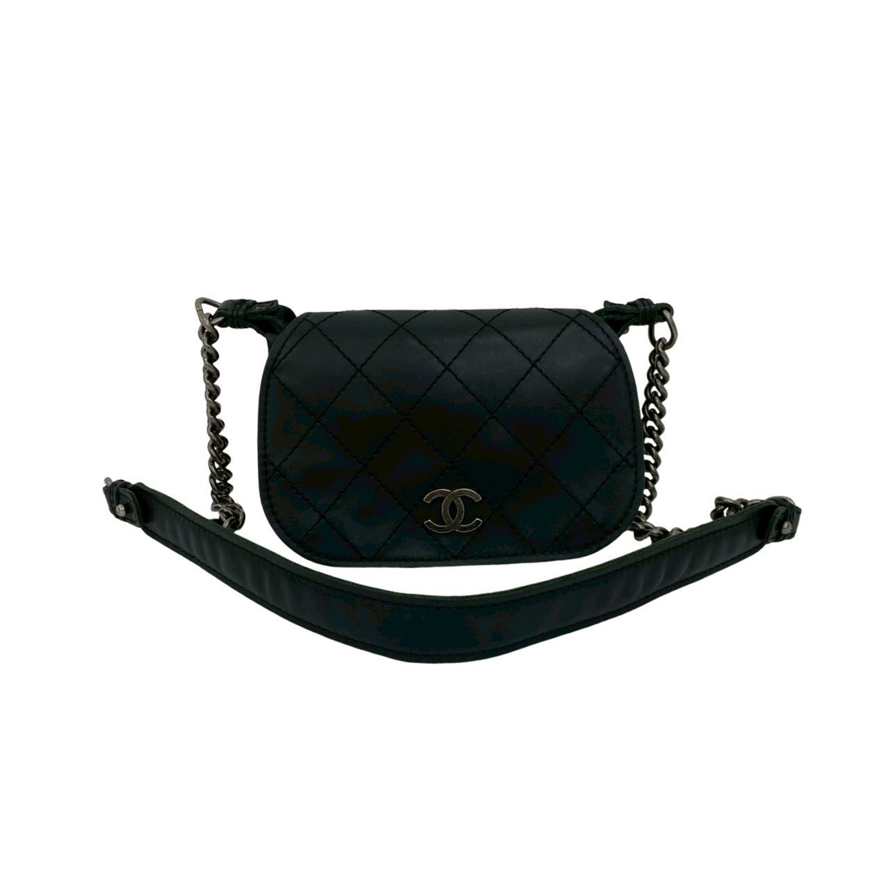 Chanel Shoulder Bag Leather Black