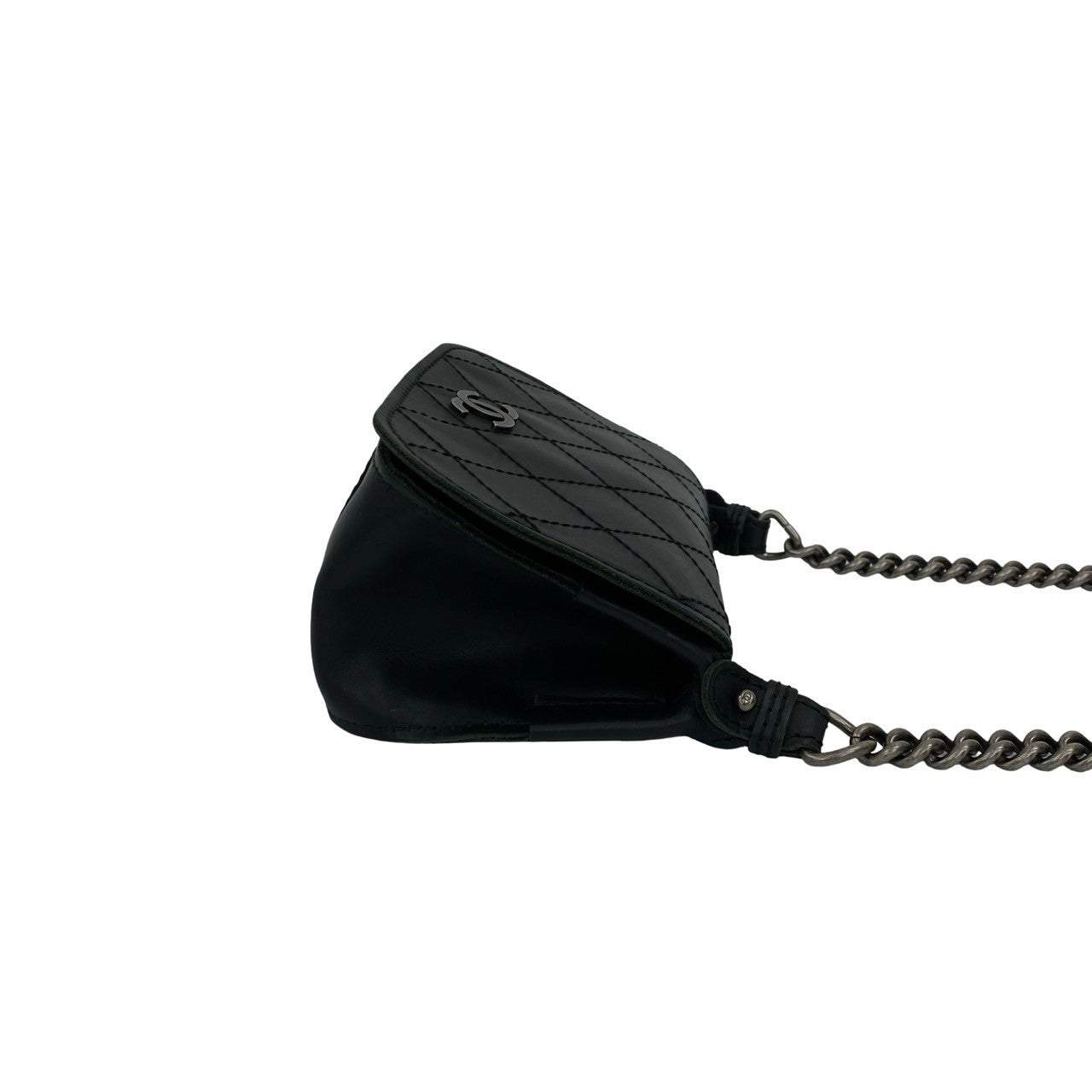 Chanel Shoulder Bag Leather Black