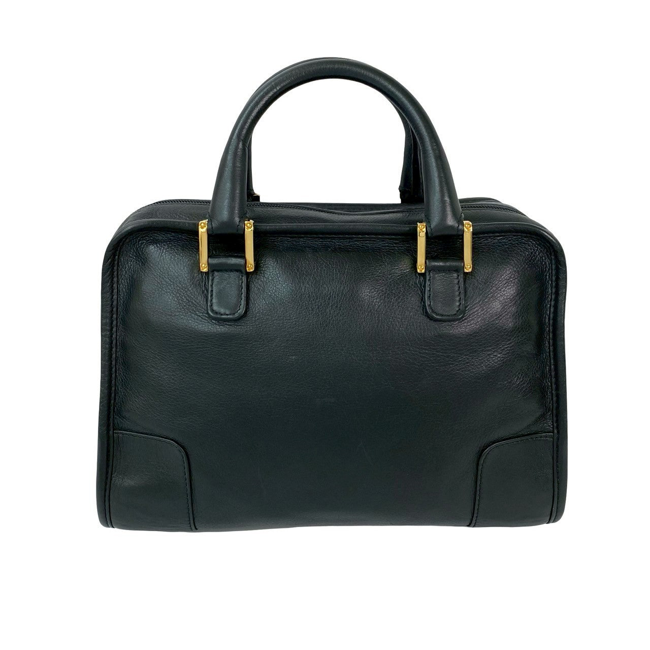 Loewe Handbag Leather Black Amazona 28