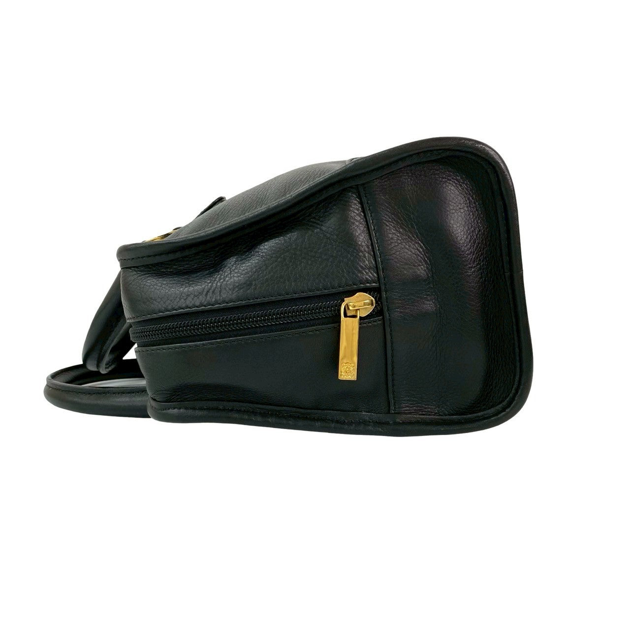 Loewe Handbag Leather Black Amazona 28