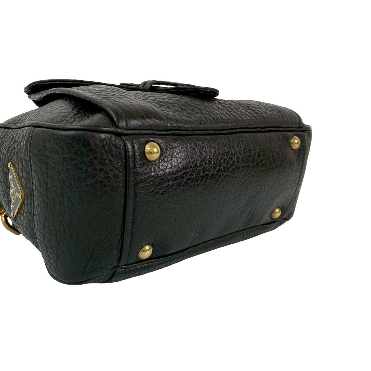 Prada Shoulder Bag Leather Black
