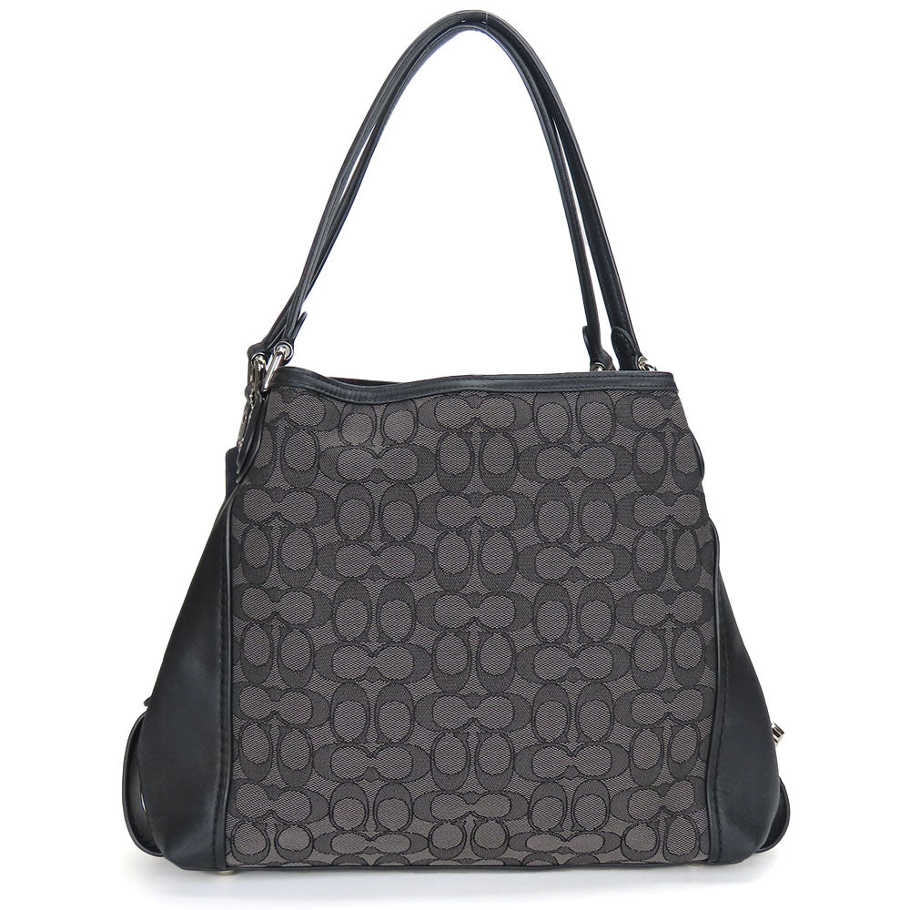 Coach Handbag 57933 Canvas, Leather Black Women