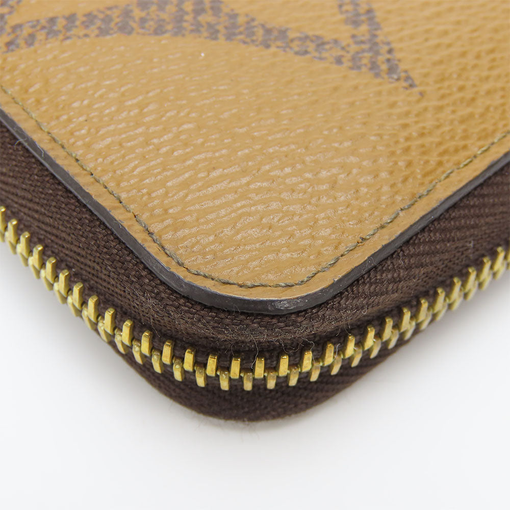 Louis Vuitton Long Wallet Purse M69353 Monogram Reverse Brown Zippy Wallet Unisex(Unisex)