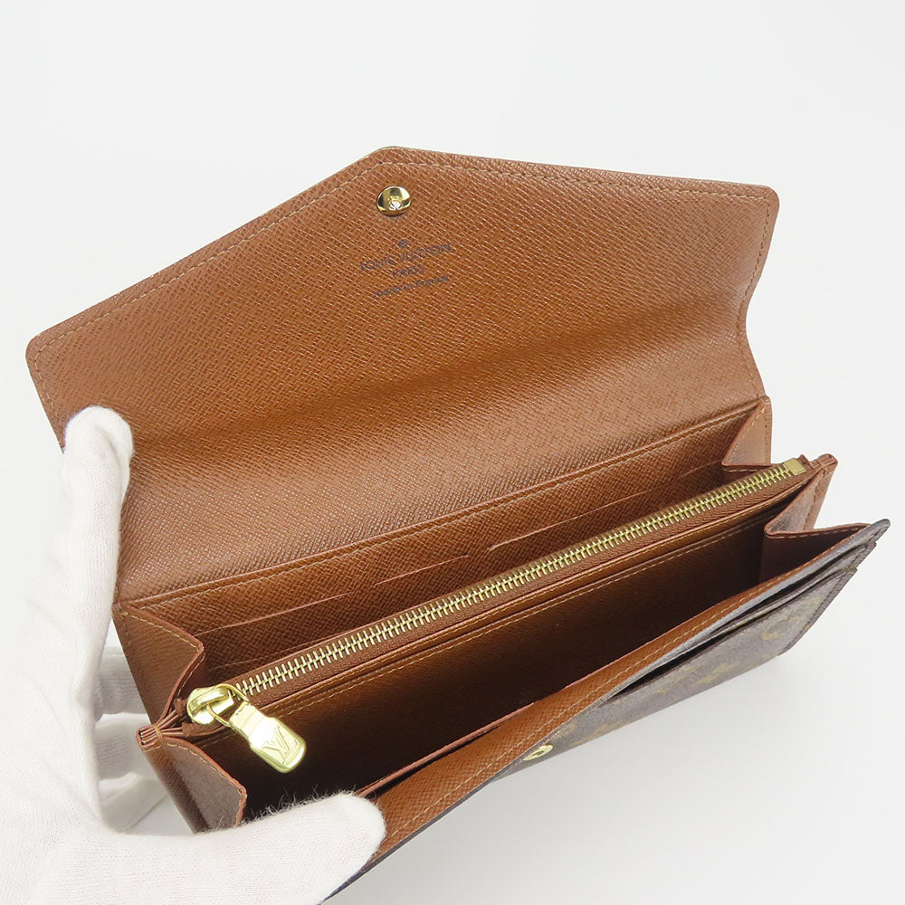 Louis Vuitton Long Wallet Purse M60531 Monogram Brown Portefeuille Sara Women