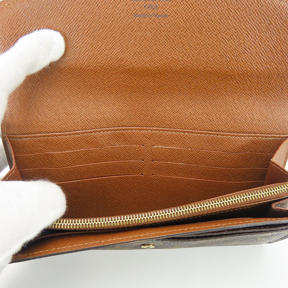 Louis Vuitton Long Wallet Purse M60531 Monogram Brown Portefeuille Sara Women