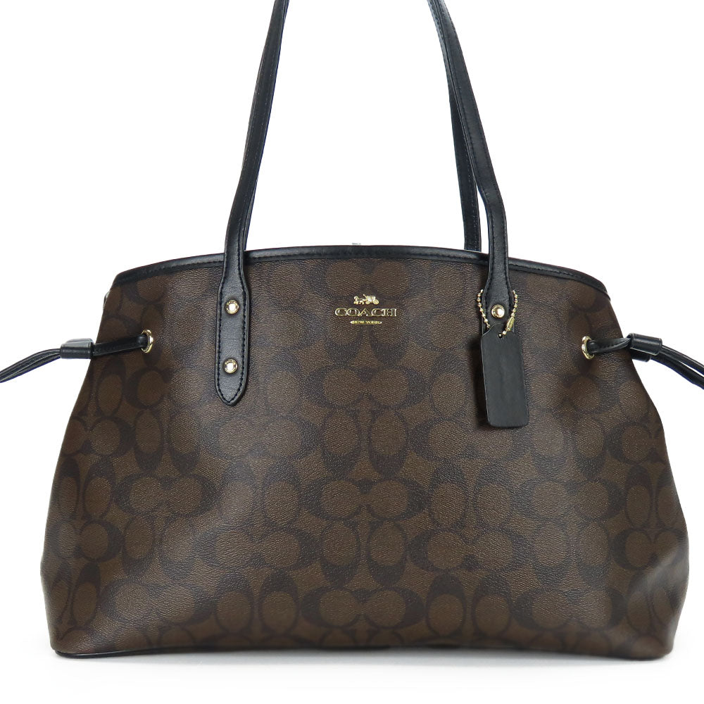 Coach Tote Bag F57842 Leather, Pvc Black Women