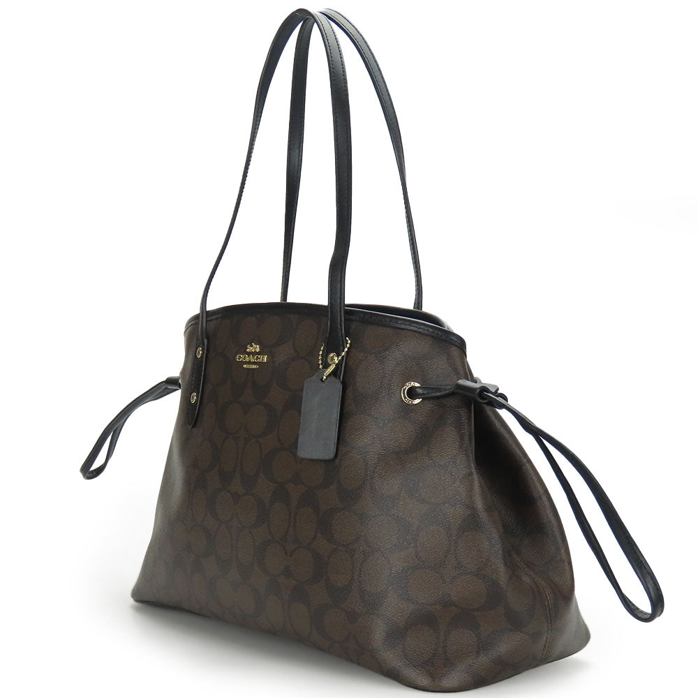 Coach Tote Bag F57842 Leather, Pvc Black Women