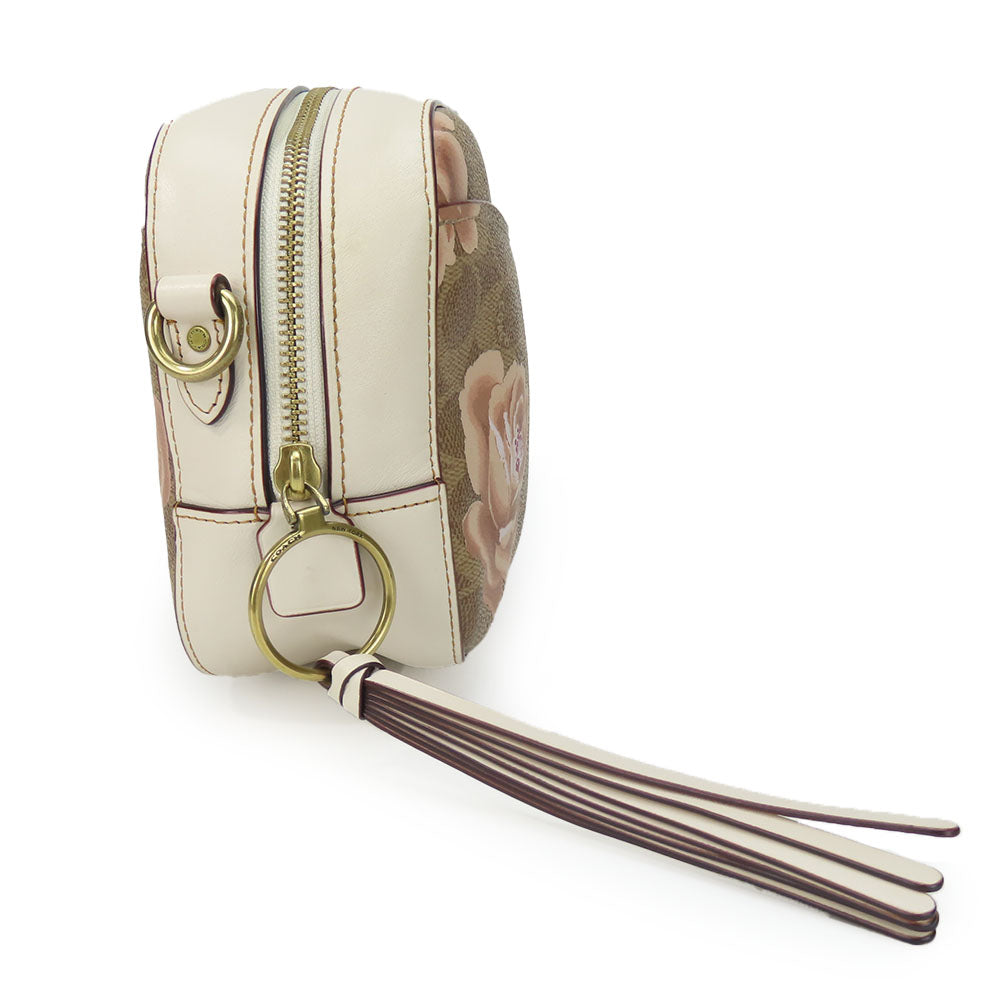 Coach Shoulder Bag 31695 Leather Beige Women