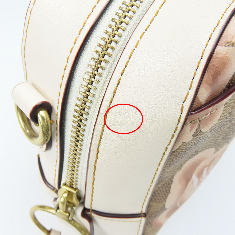 Coach Shoulder Bag 31695 Leather Beige Women