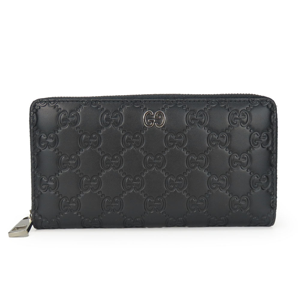 Gucci Long Wallet Purse 473928 Guccisima Black Unisex(Unisex)