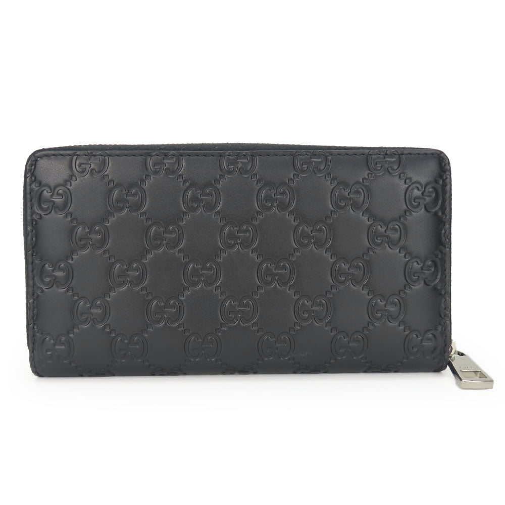 Gucci Long Wallet Purse 473928 Guccisima Black Unisex(Unisex)