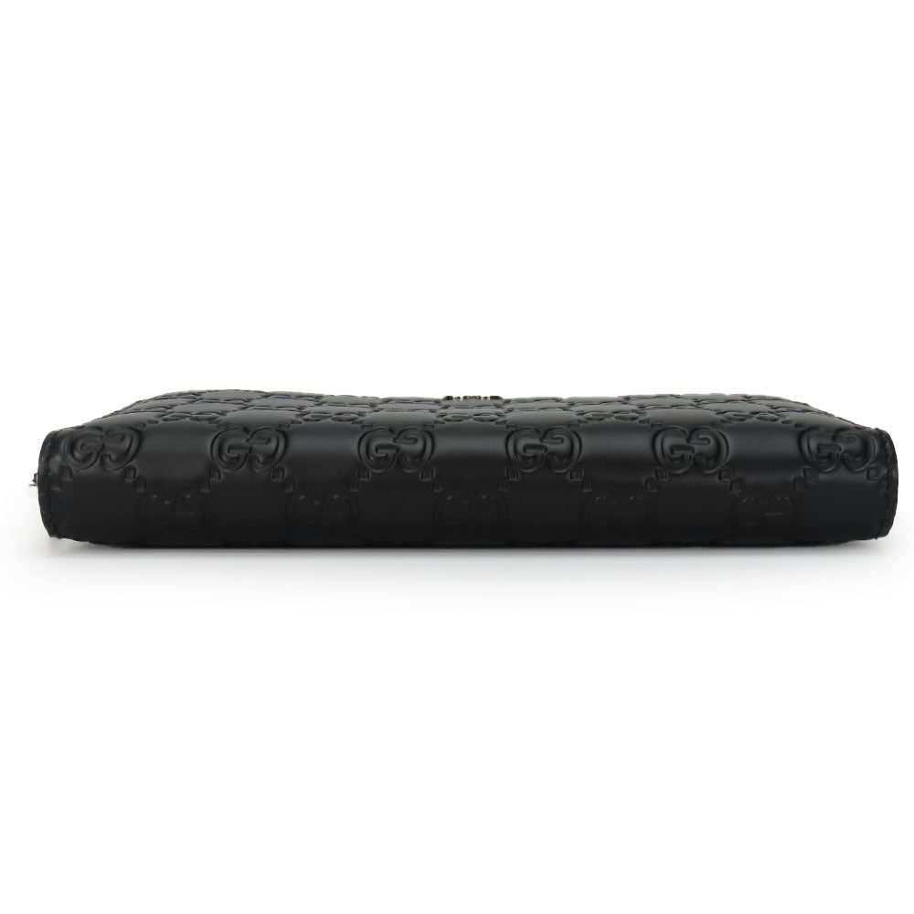 Gucci Long Wallet Purse 473928 Guccisima Black Unisex(Unisex)
