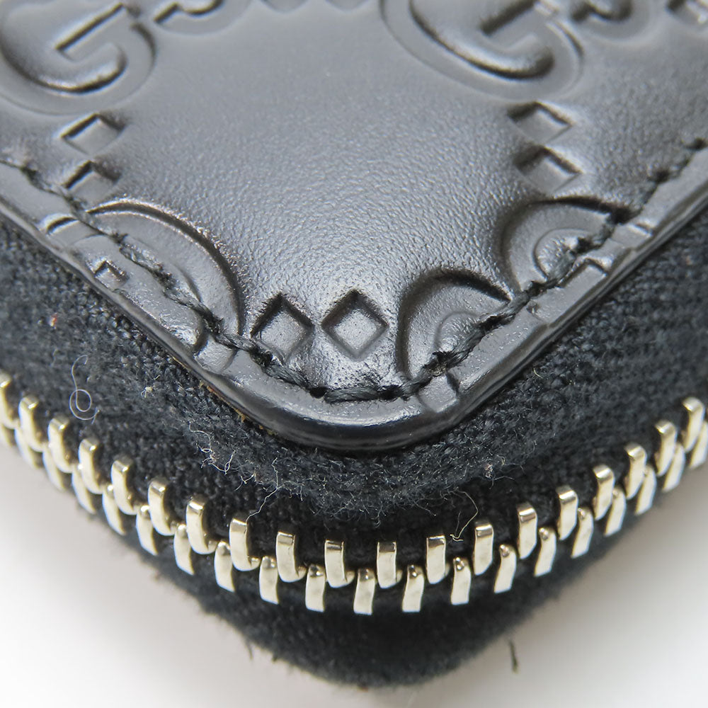 Gucci Long Wallet Purse 473928 Guccisima Black Unisex(Unisex)