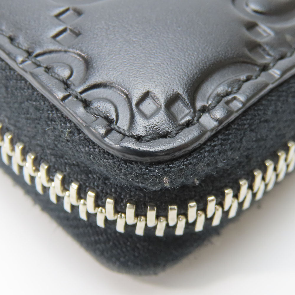 Gucci Long Wallet Purse 473928 Guccisima Black Unisex(Unisex)