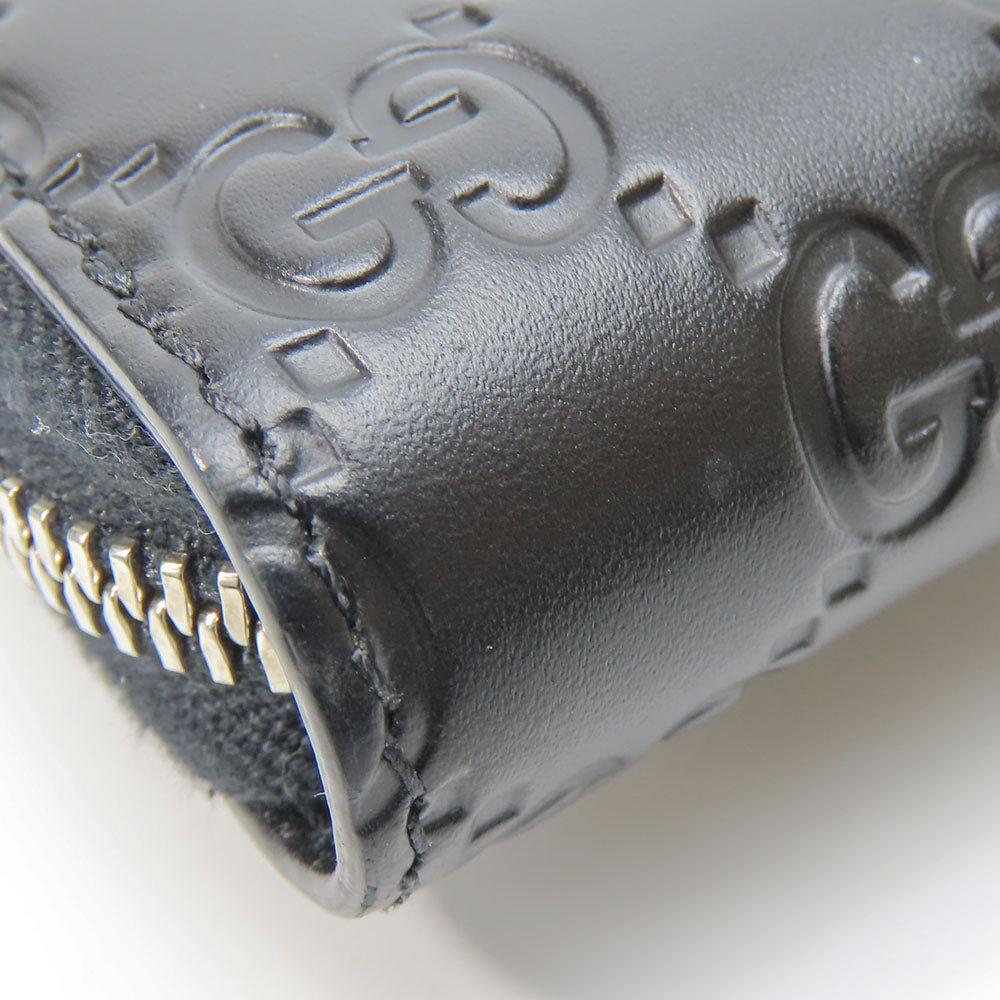 Gucci Long Wallet Purse 473928 Guccisima Black Unisex(Unisex)